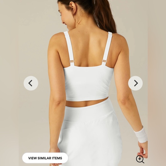 NWT Beyond Yoga Spacedye Always On Cropped Tank in Cloud White Size Small - Picture 3 of 8